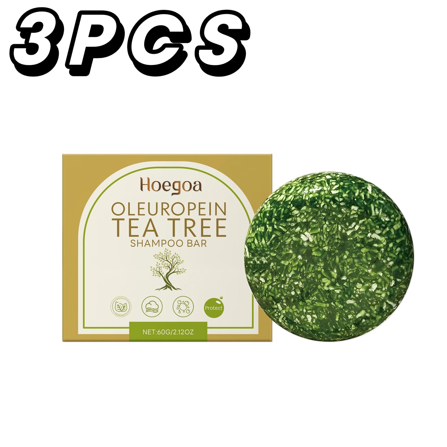 Handmade Tea Tree Shampoo Bar – Organic Herbal Formula for Anti-Dandruff, Oil Control & Scalp Soothing | Eco-Friendly & Zero Waste