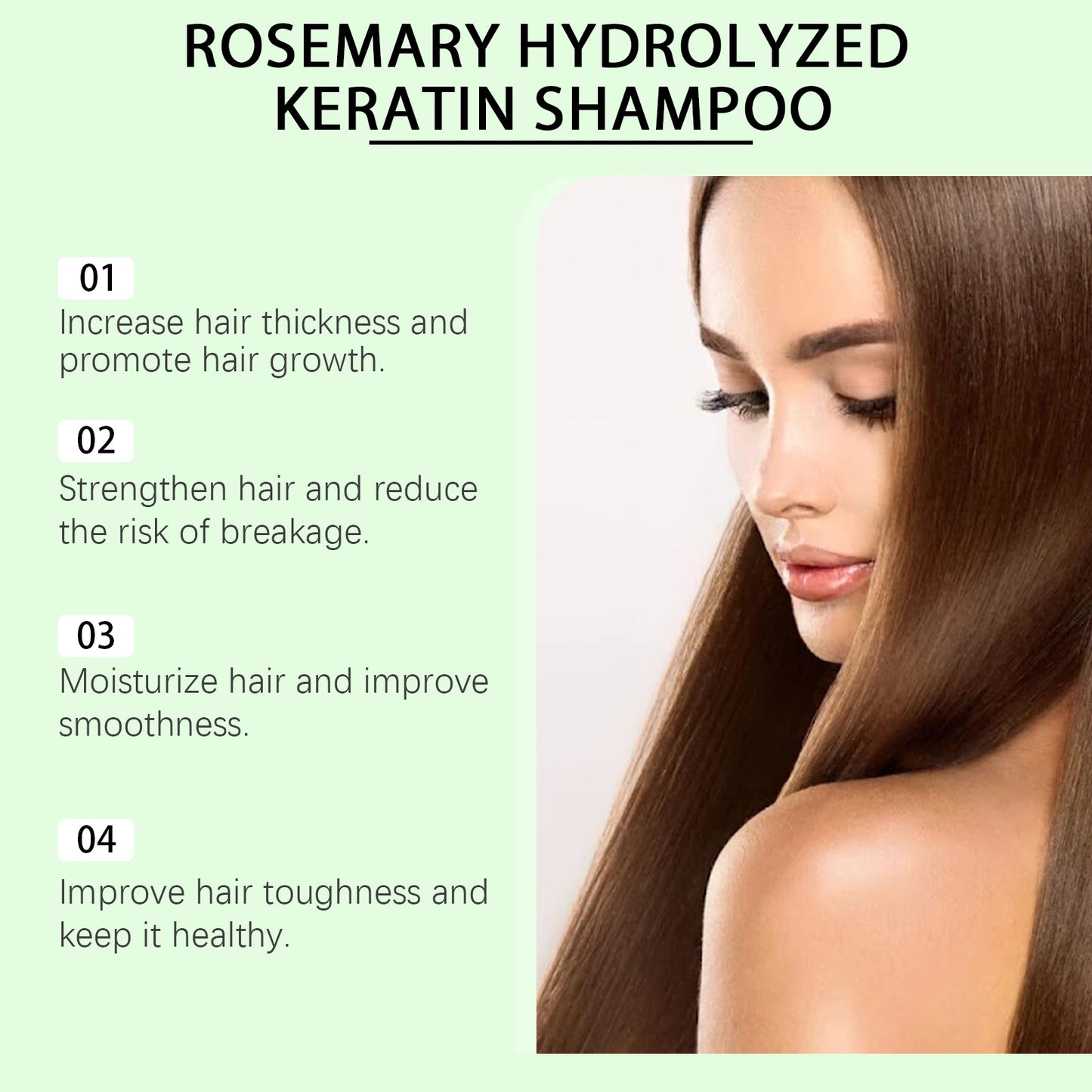 Rosemary shampoo for all hair types – moisturizing and volumizing