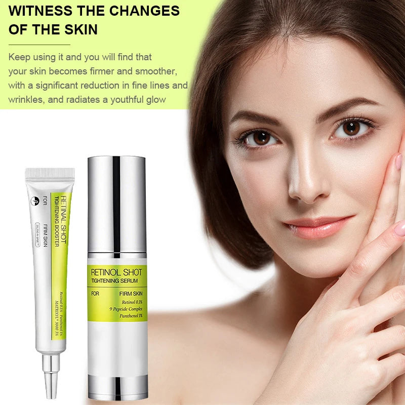 Korean Vita-A Retinol Serum and Eye Cream set for anti-aging and dark circles