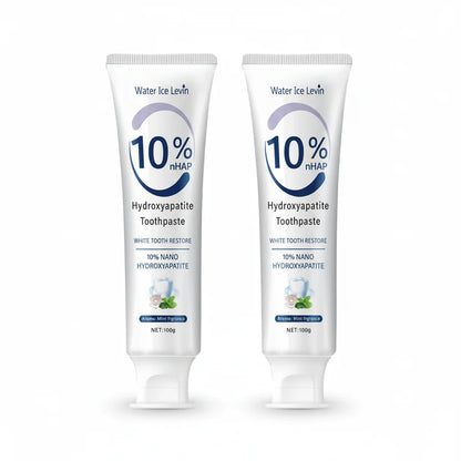 10% Nano Hydroxyapatite Toothpaste Restores White Teeth. Protects Gums. Deep Cleans. Brightens Smile. 100g Fresh Mint.