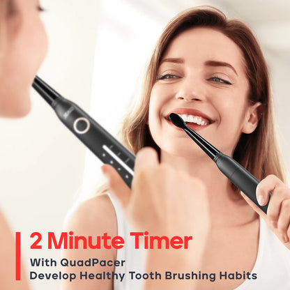 Seago sonic electric toothbrush set with 10 replacement heads and USB cable