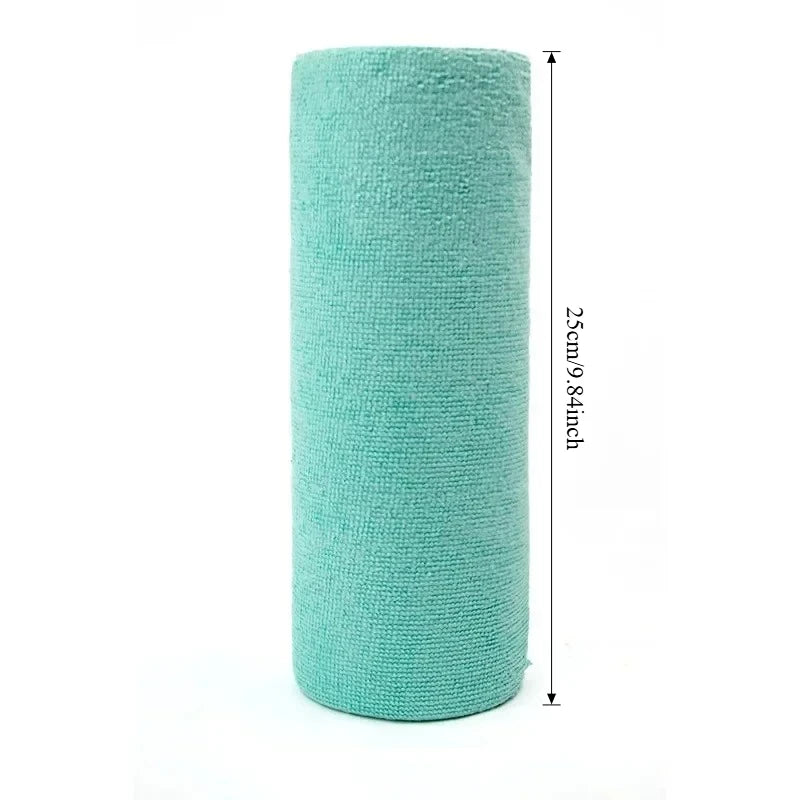 Reusable Microfiber Cleaning Wipes (20 Sheets/Roll) – Eco-Friendly Washable Kitchen Cloths & Paper Towel Replacement