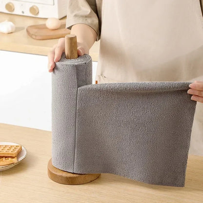 Reusable microfiber cleaning wipes roll eco-friendly washable paper towel replacement