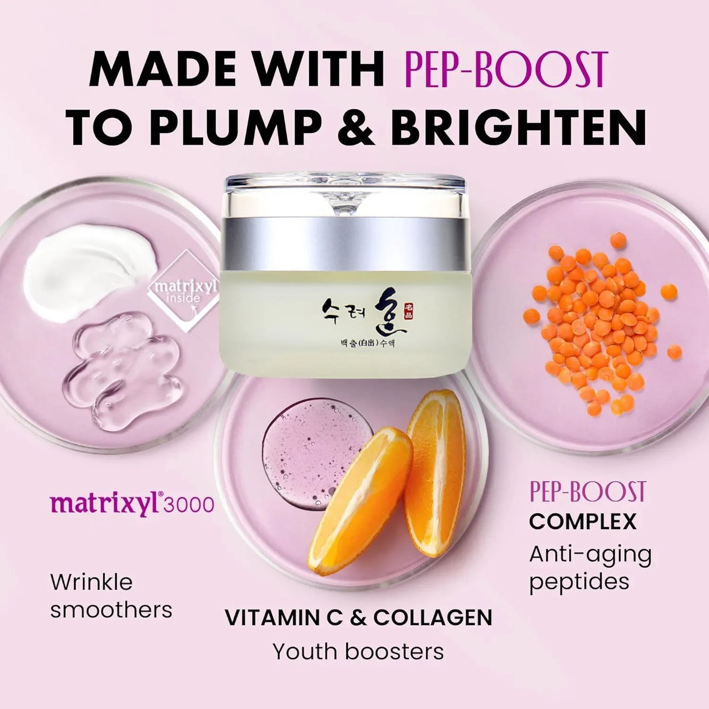 50g Collagen Face Cream for skin plumping and anti-aging K-beauty