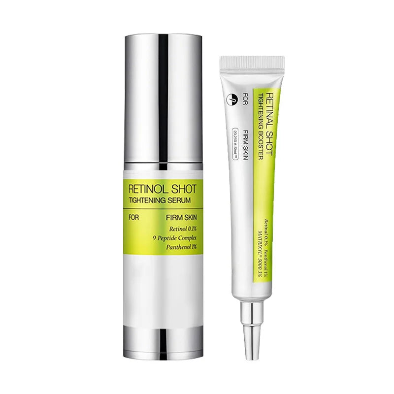 K-Beauty Vita-A Retinol Firming Set – Anti-Aging Serum & Eye Cream Duo for Dark Circles, Pore Refining & Youthful Radiance