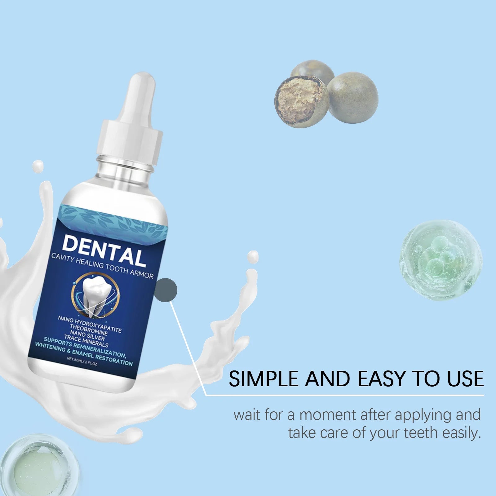 Oralhoe 60ml dental care liquid for teeth brightening and fresh breath