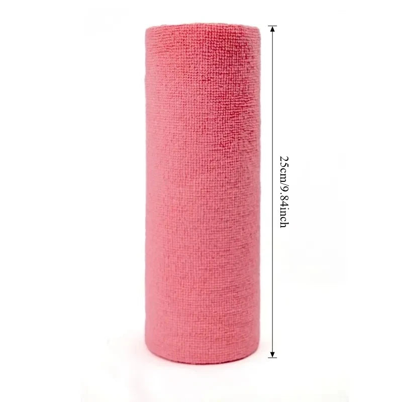 Reusable Microfiber Cleaning Wipes (20 Sheets/Roll) – Eco-Friendly Washable Kitchen Cloths & Paper Towel Replacement