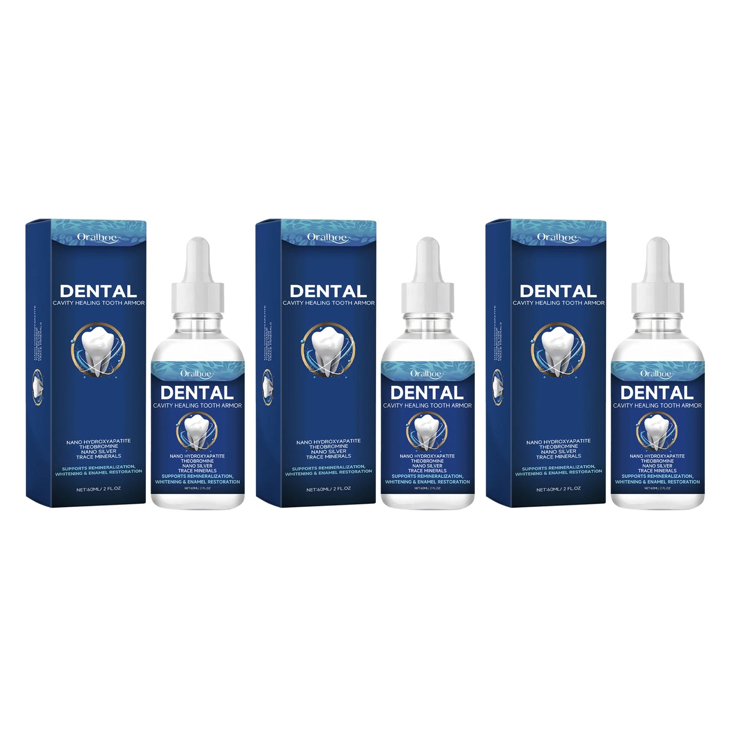 Oralhoe 60ml dental care liquid for teeth brightening and fresh breath
