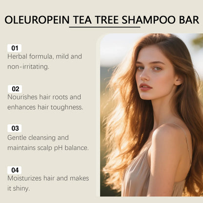 Handmade herbal tea tree shampoo bar for dandruff and oily scalp

