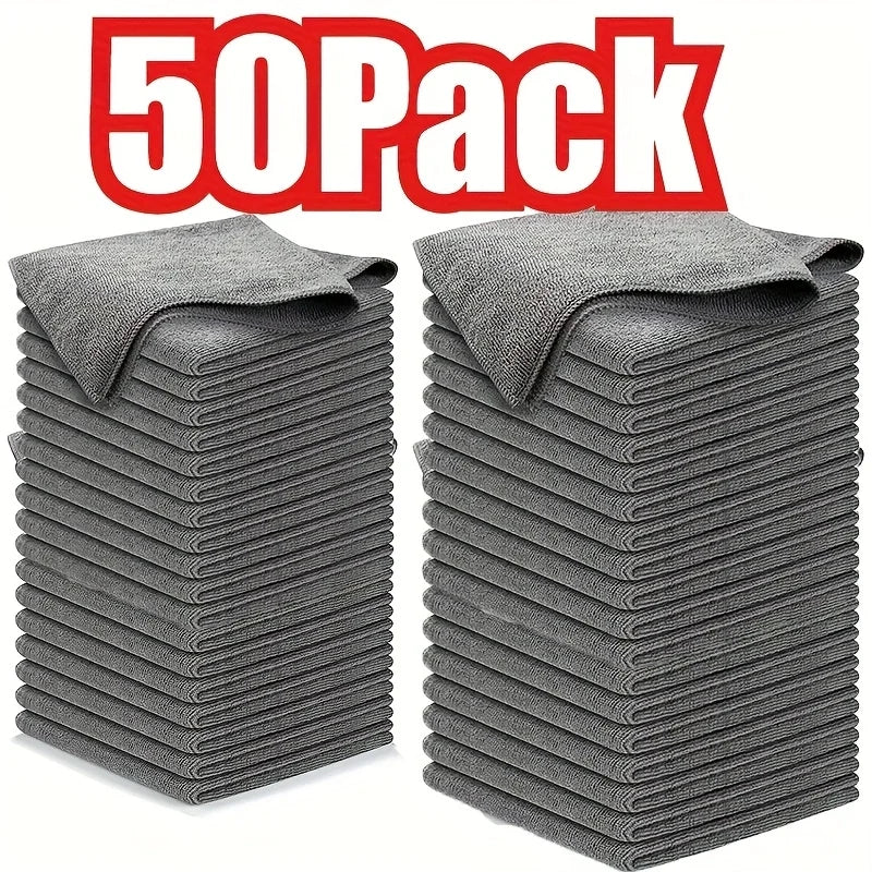 Premium microfiber cleaning cloths bulk pack for kitchen glass and home streak-free
