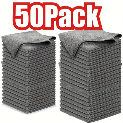 Premium microfiber cleaning cloths bulk pack for kitchen glass and home streak-free