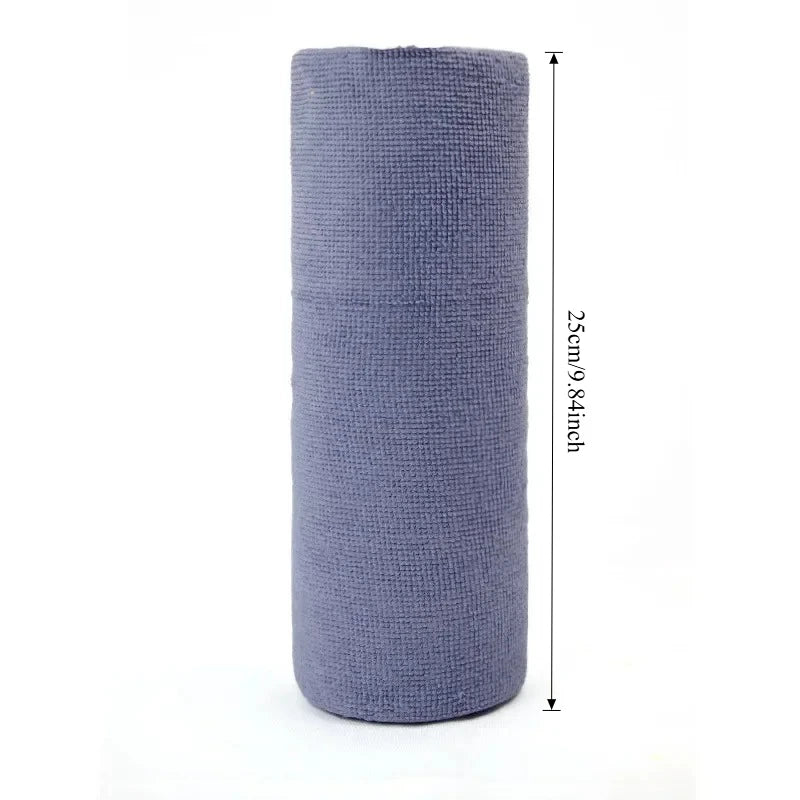 Reusable Microfiber Cleaning Wipes (20 Sheets/Roll) – Eco-Friendly Washable Kitchen Cloths & Paper Towel Replacement