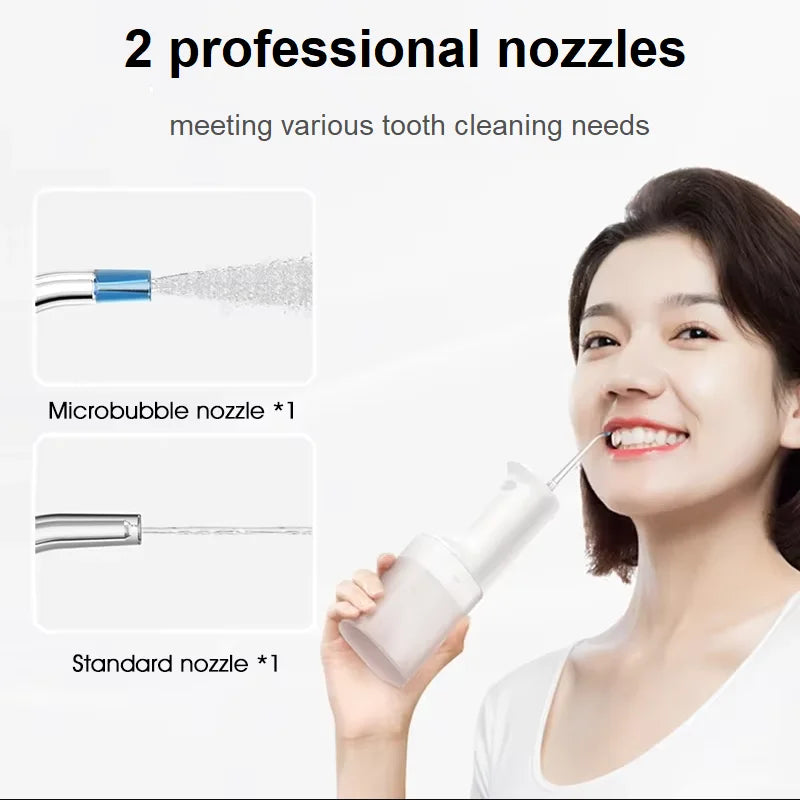 2025 NEW MIJIA Electric Oral Irrigator 2 MEO705 Portable Water Flosser 200mL 3-Mode Tooth Cleaner Micron-level Bubble