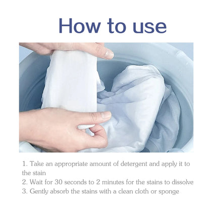Active enzyme laundry detergent for white shirt stain removal and brightening