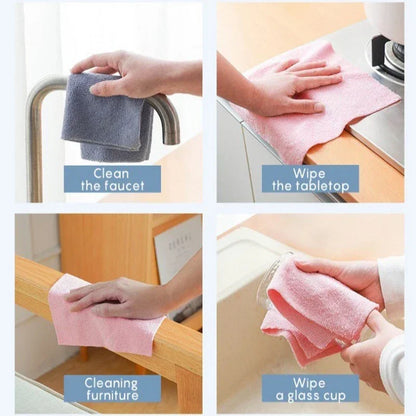 Reusable microfiber cleaning wipes roll eco-friendly washable paper towel replacement