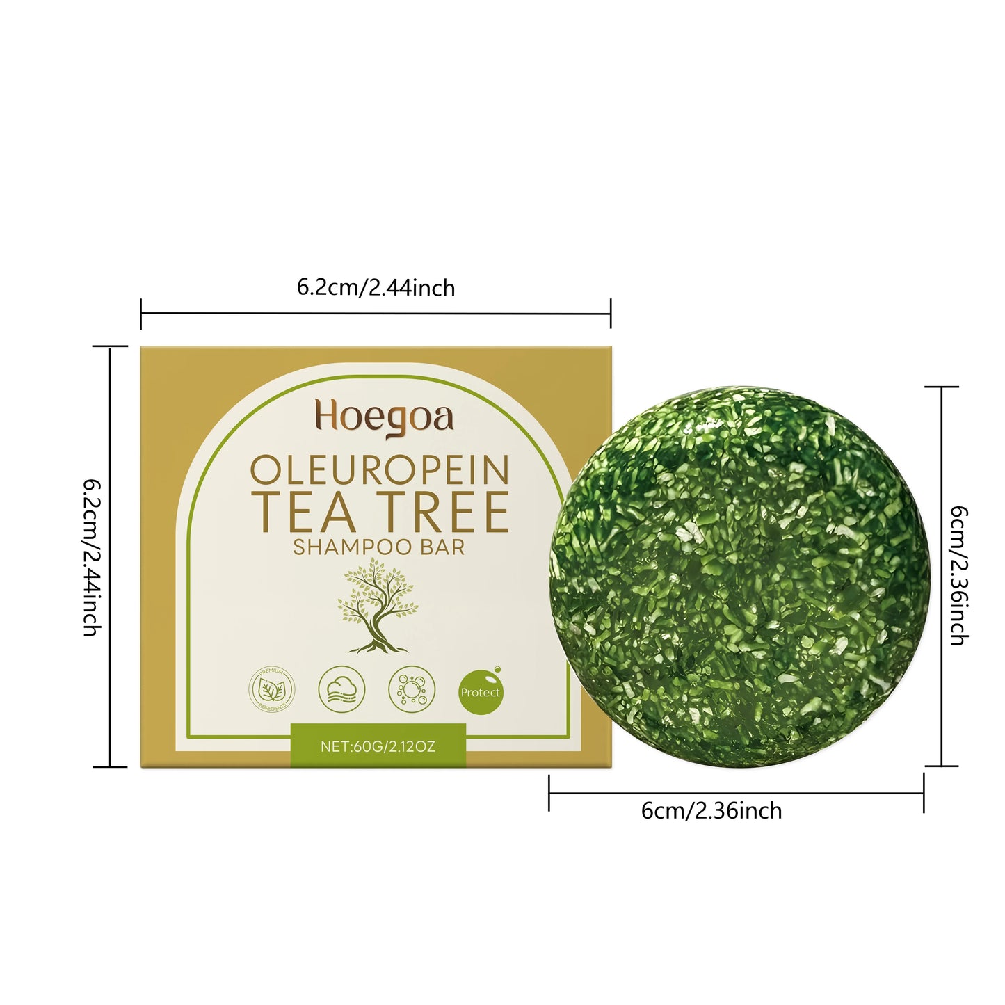Handmade Tea Tree Shampoo Bar – Organic Herbal Formula for Anti-Dandruff, Oil Control & Scalp Soothing | Eco-Friendly & Zero Waste