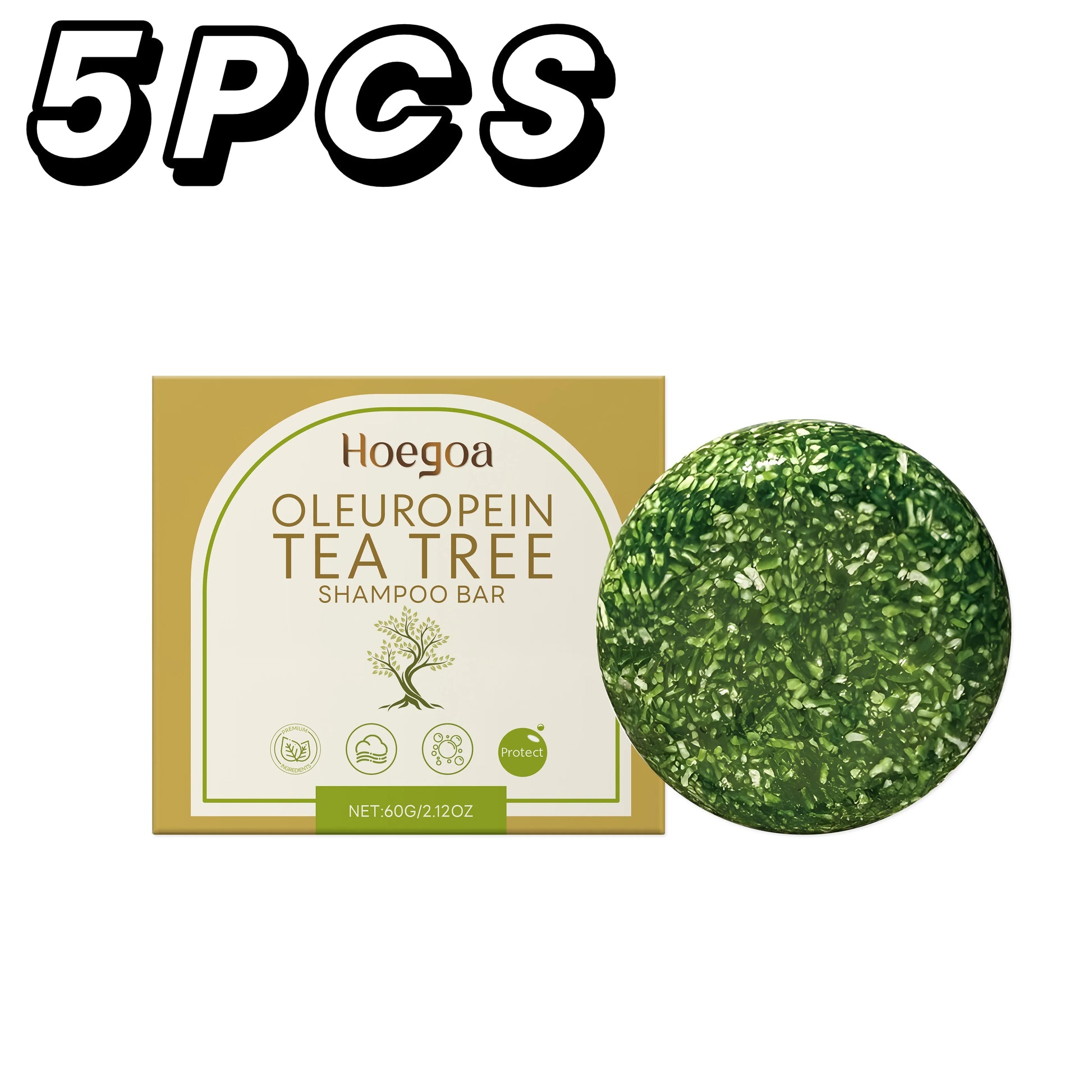 Handmade herbal tea tree shampoo bar for dandruff and oily scalp
